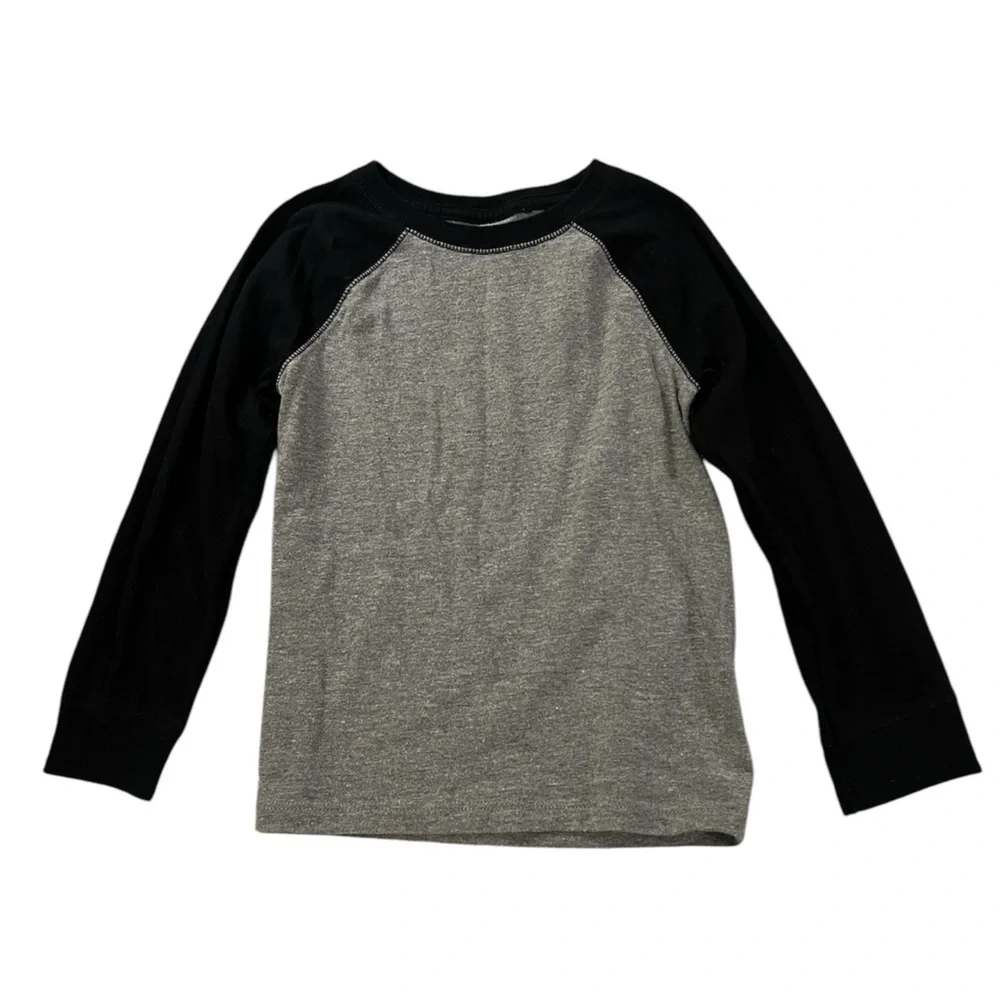 Toddler Boys Black & Gray Long Sleeve Shirt | 4T